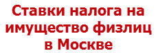 Ставки налога на имущество физических лиц в Москве